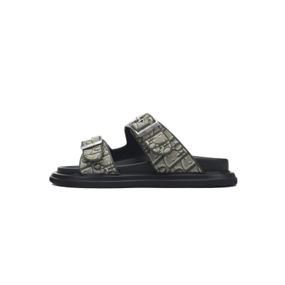 Dior Aqua Adjustable Strap Slides Classic Brown 01