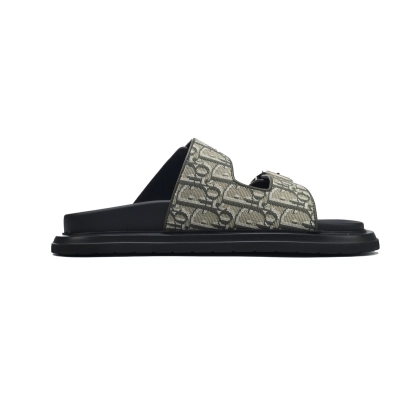 Dior Aqua Adjustable Strap Slides Classic Brown 02