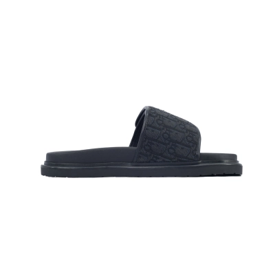 Dior Aqua Printed Slides Black 02