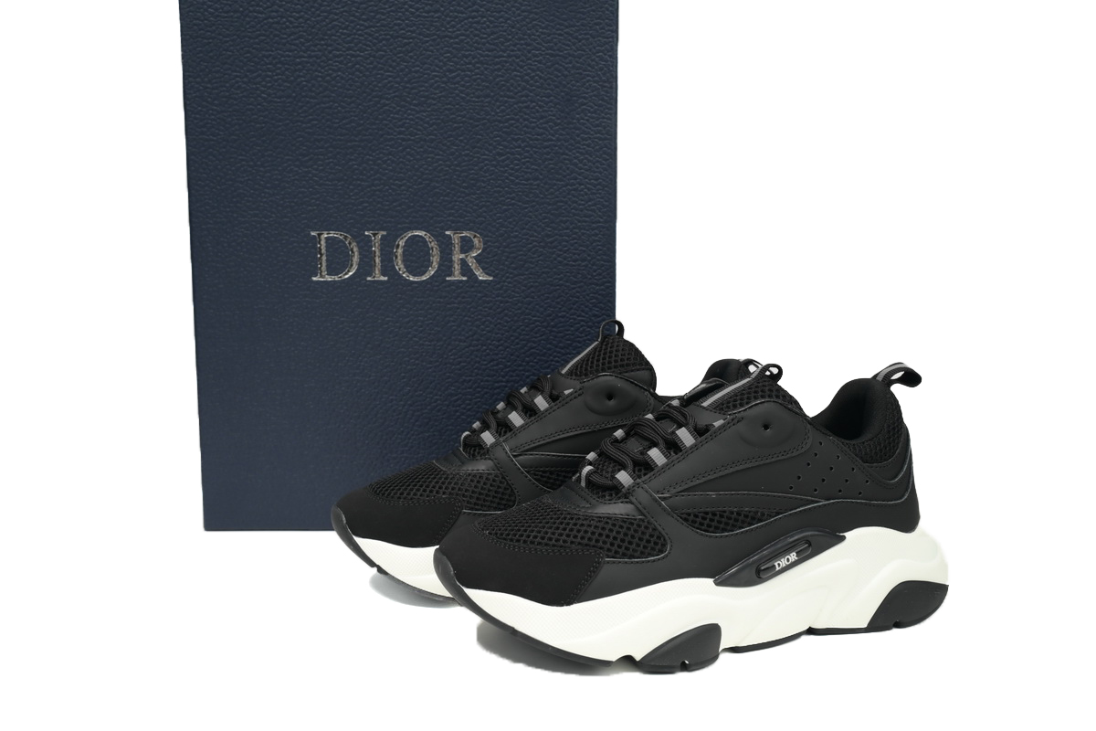 Dior B22 Sneakers Black And White 3SN231ZHM_H960