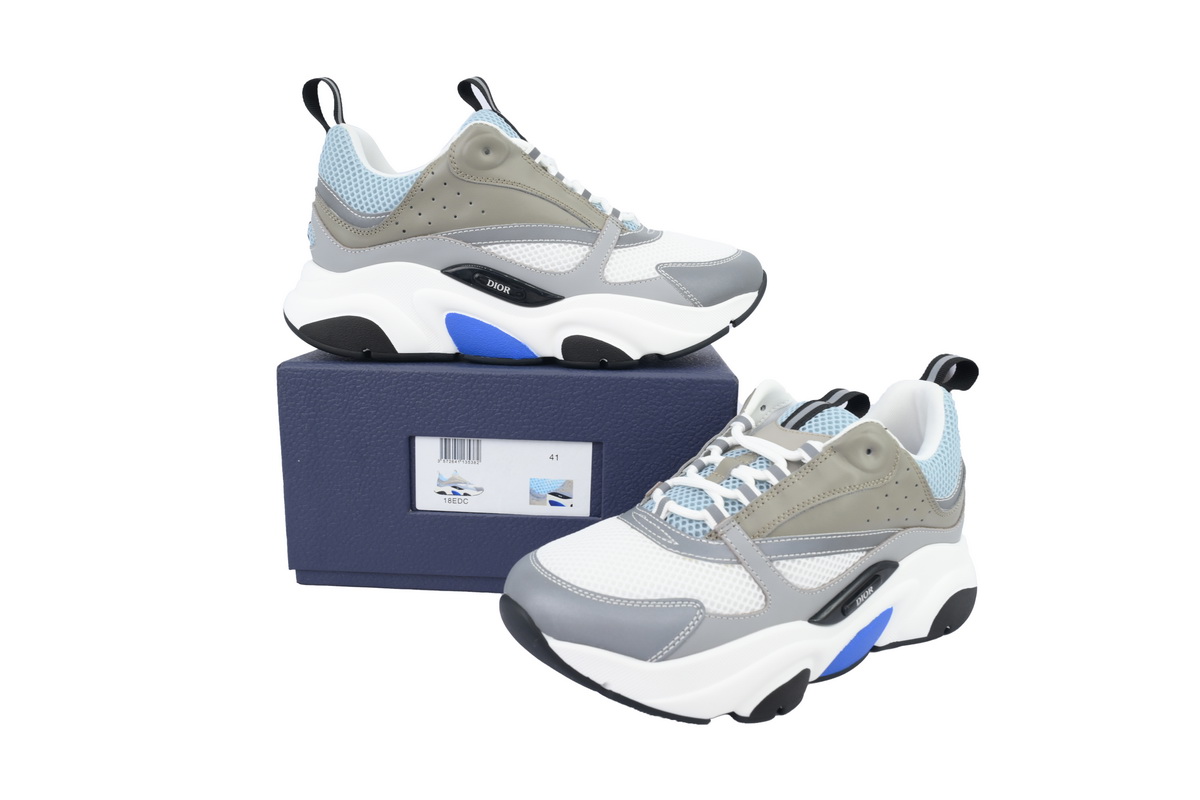 Dior B22 Sneakers Rice Grey Blue 3SN231ZHJ_H069