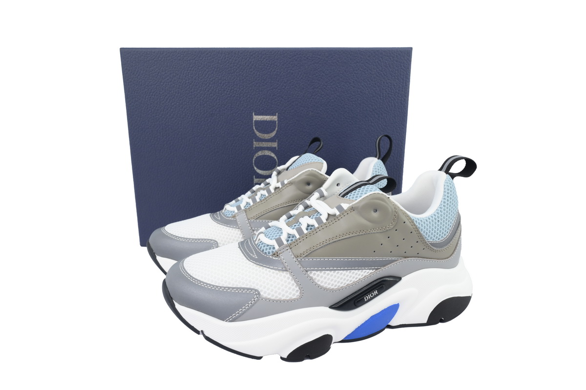 Dior B22 Sneakers Rice Grey Blue 3SN231ZHJ_H069