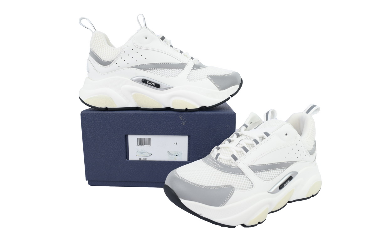 Dior B22 Sneakers Rice White Gray (GD) 3SN231YJG_H000