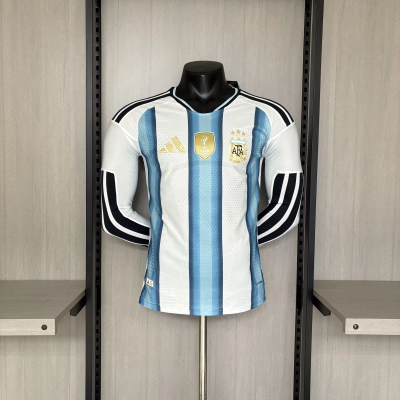 Argentina 2026 Player Version Long Sleeve Home Jersey 01