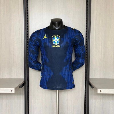 Brazil 2026 Player Version Long Sleeve Away Jersey 01