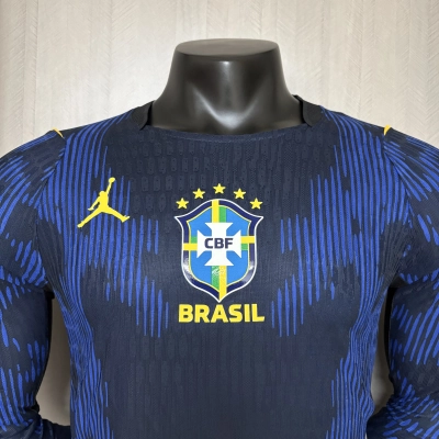 Brazil 2026 Player Version Long Sleeve Away Jersey 02