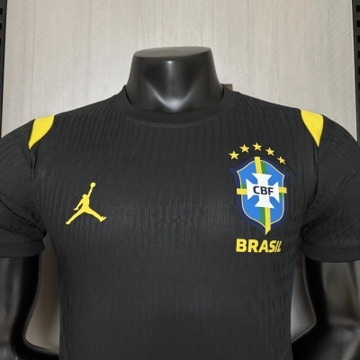 Brazil 2026 Player Version Training Kit Black Jersey 02