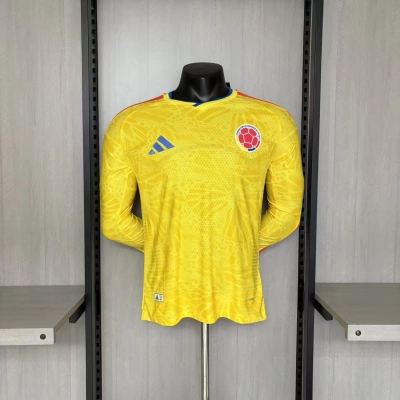 Colombia 2026 Player Version Long Sleeve Home Jersey 01