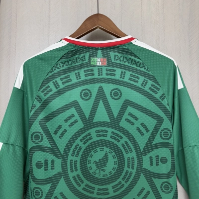 Mexico 2026 Fan Long Sleeve Home Jersey 02