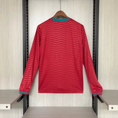 Portugal 2026 Fan Long Sleeve Home Jersey 02