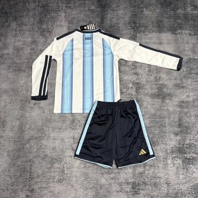  Argentina 2026/27 Kids long-sleeved  Home Jersey 02