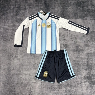  Argentina 2026/27 Kids long-sleeved  Home Jersey 01
