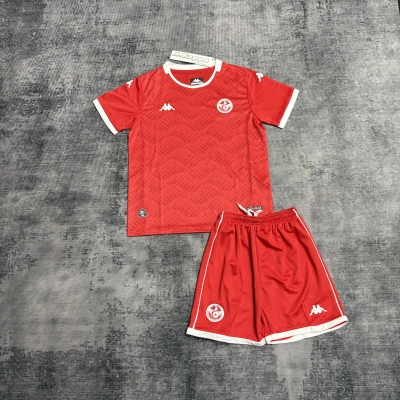 Tunisia 2026 Kids home jersey 01