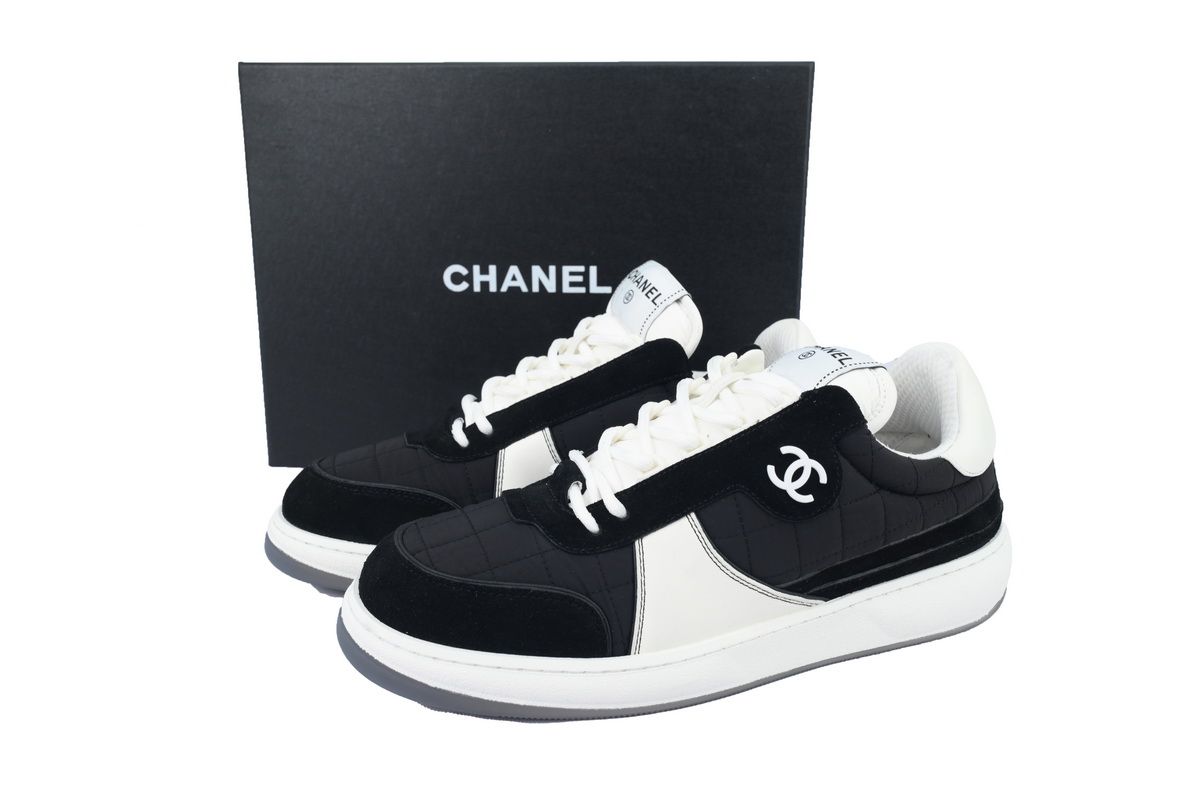 Chanel Black White Fashion Running Sneakers