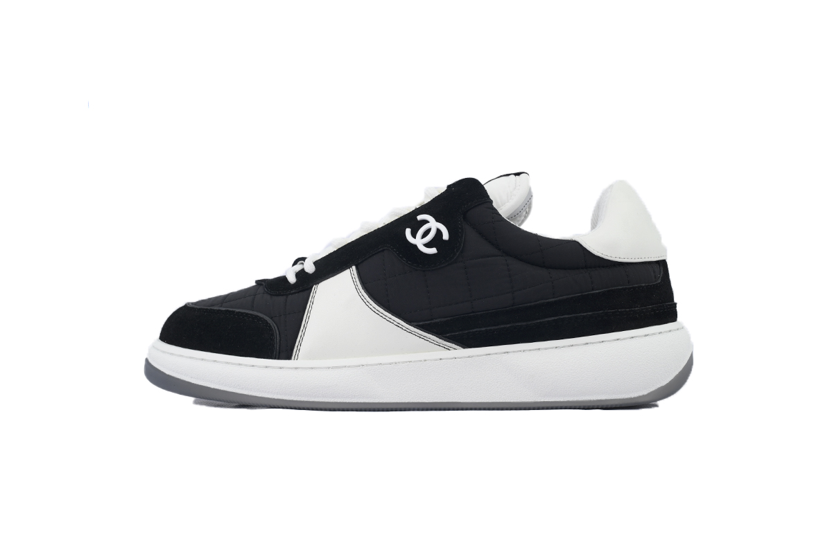 Chanel Black White Fashion Running Sneakers