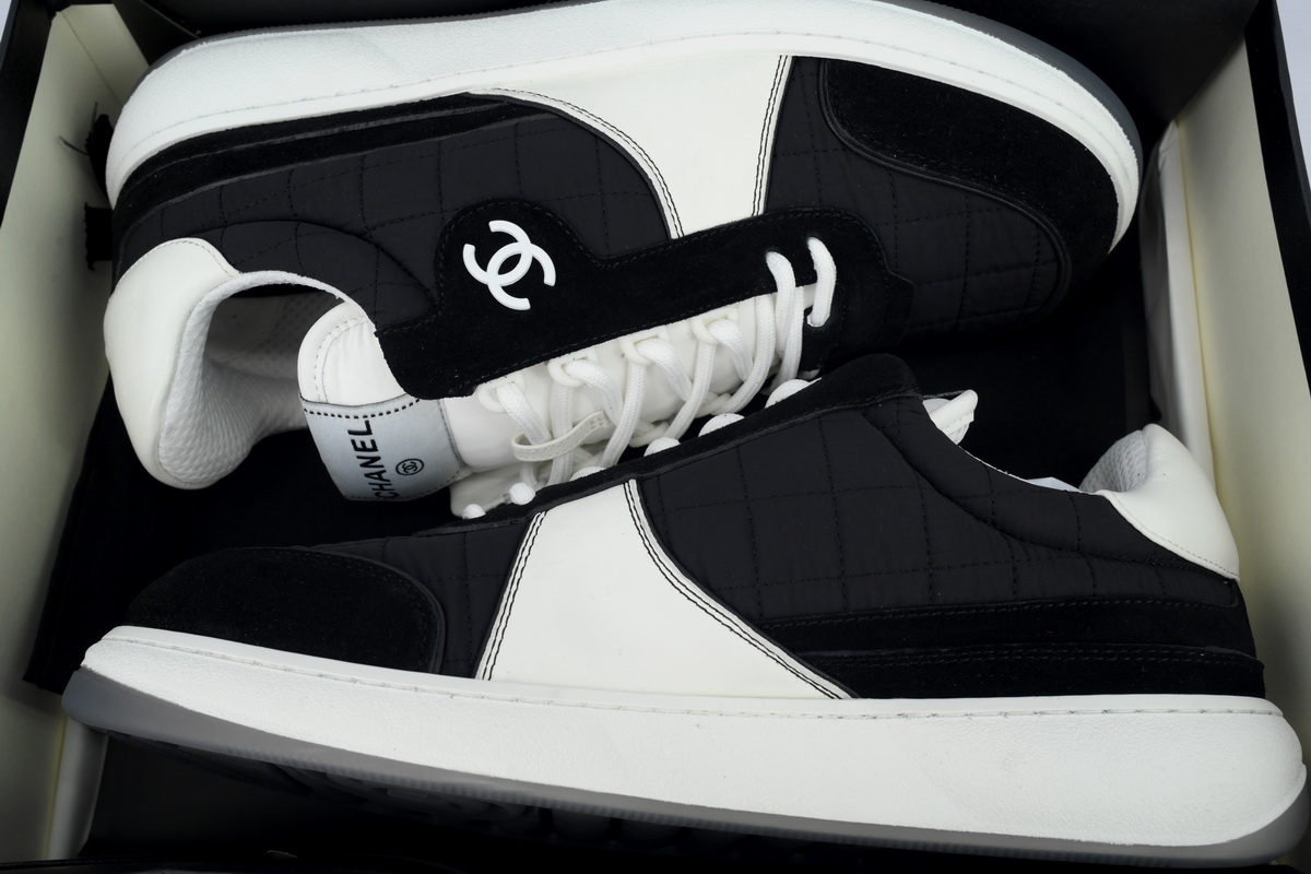 Chanel Black White Fashion Running Sneakers