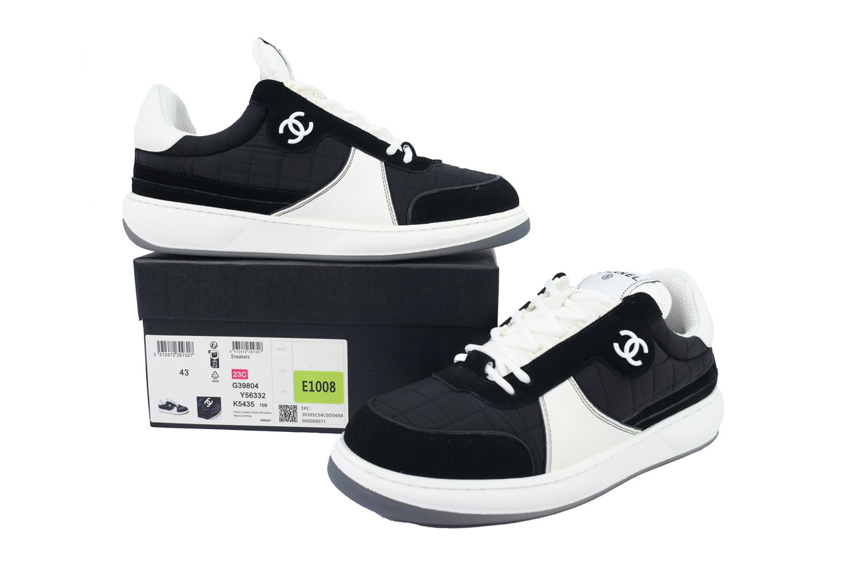 Chanel Black White Fashion Running Sneakers