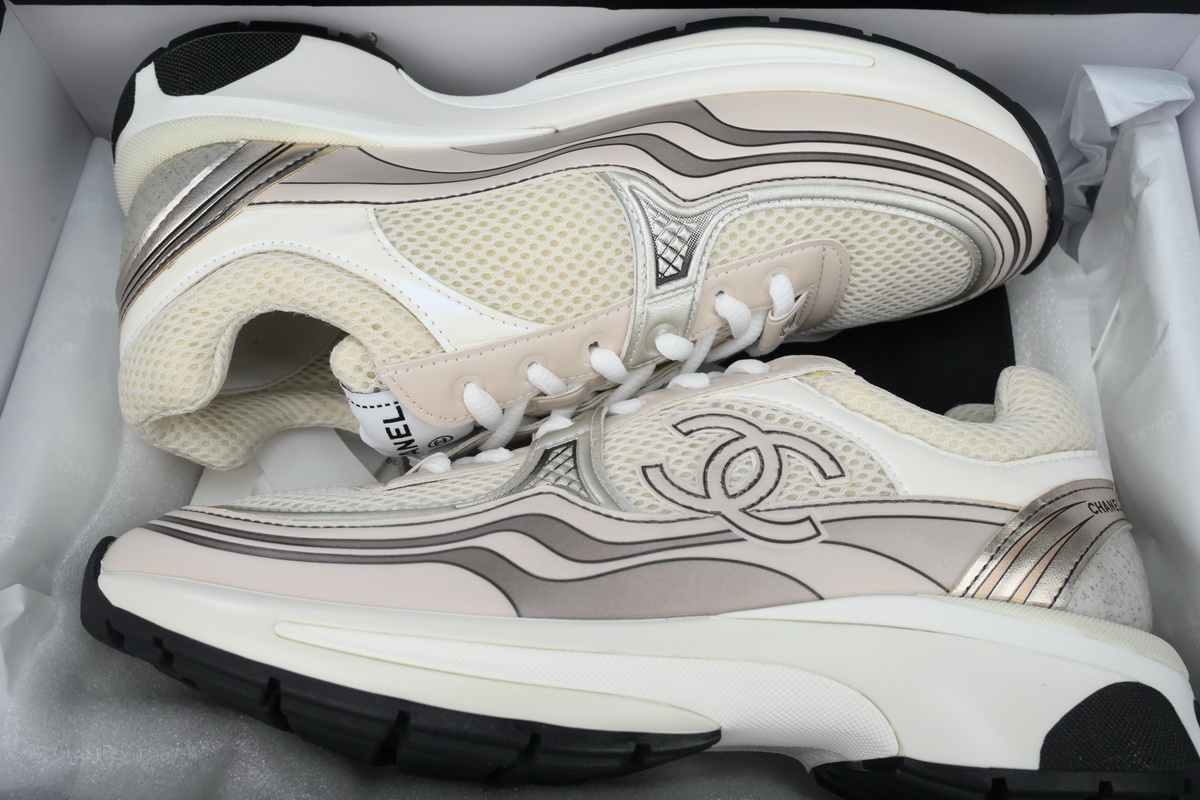 Chanel Rose Gold Fashion Running Sneakers