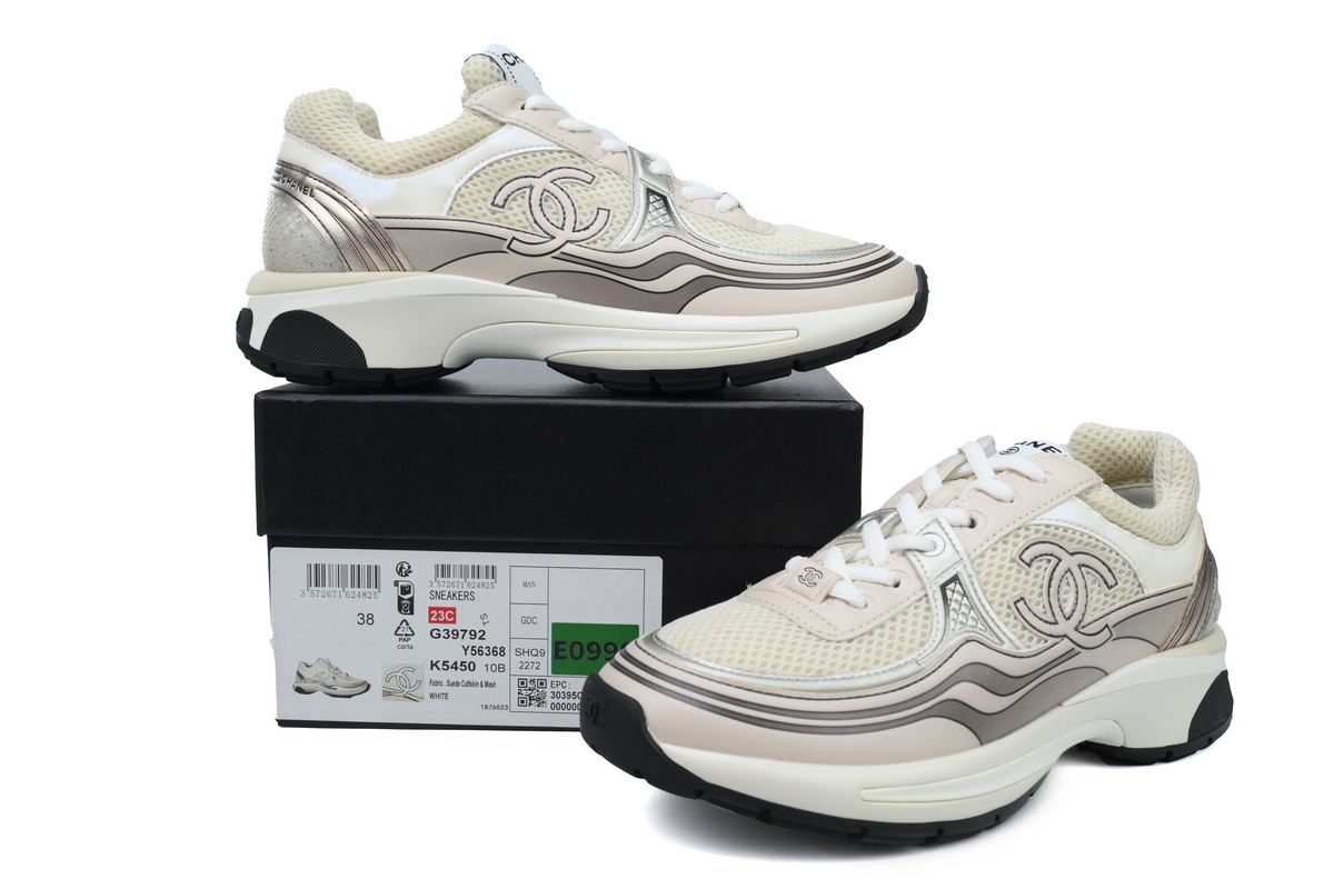 Chanel Rose Gold Fashion Running Sneakers