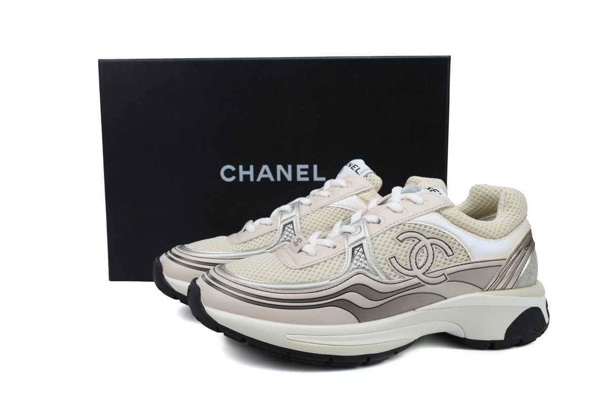 Chanel Rose Gold Fashion Running Sneakers