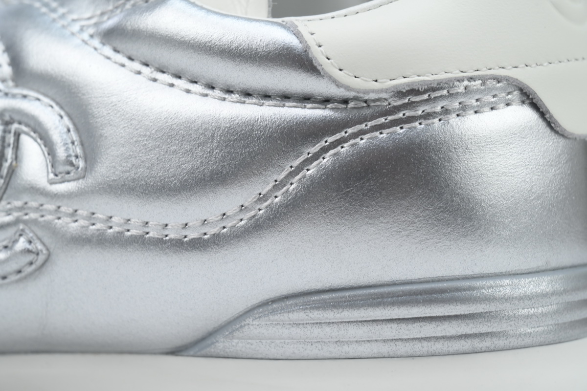 Chanel Silver 24A Trainer Sneakers