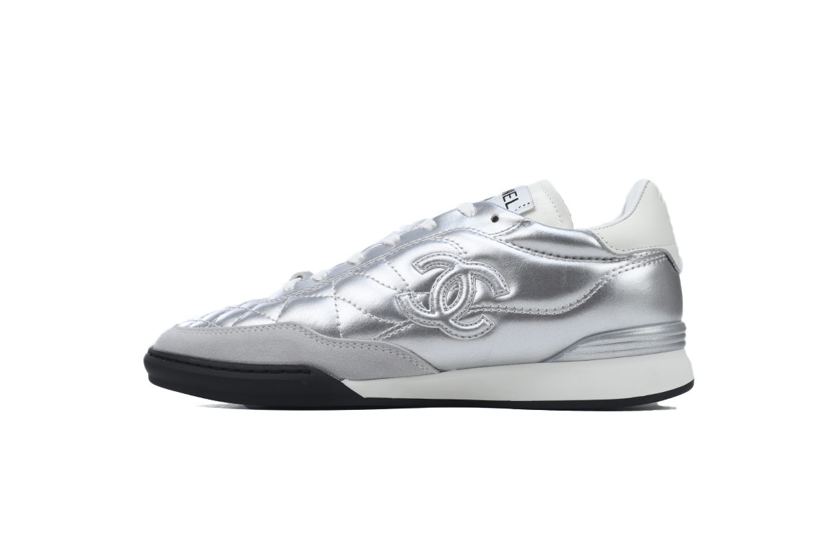 Chanel Silver 24A Trainer Sneakers