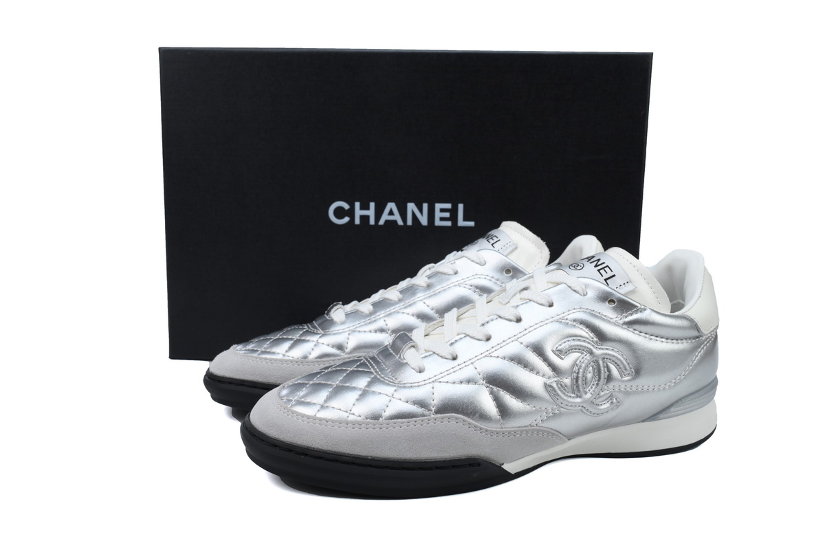 Chanel Silver 24A Trainer Sneakers