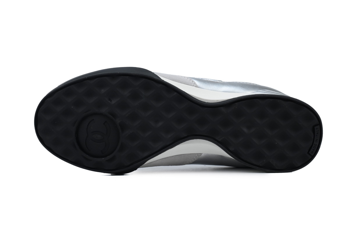 Chanel Silver 24A Trainer Sneakers