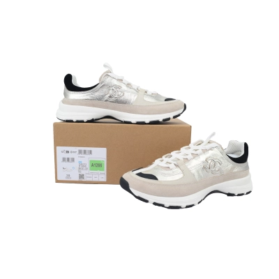 Chanel Silver Mesh Fashion Running Sneakers 02