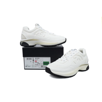 Chanel White Fashion Running Sneakers 02