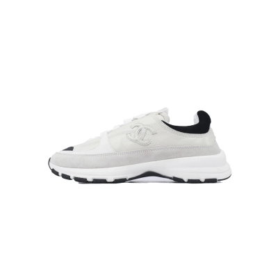 Chanel White Mesh Fashion Running Sneakers 01