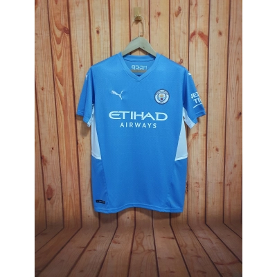 Manchester City 21/22 Fan Short Sleeve Home Jersey 01