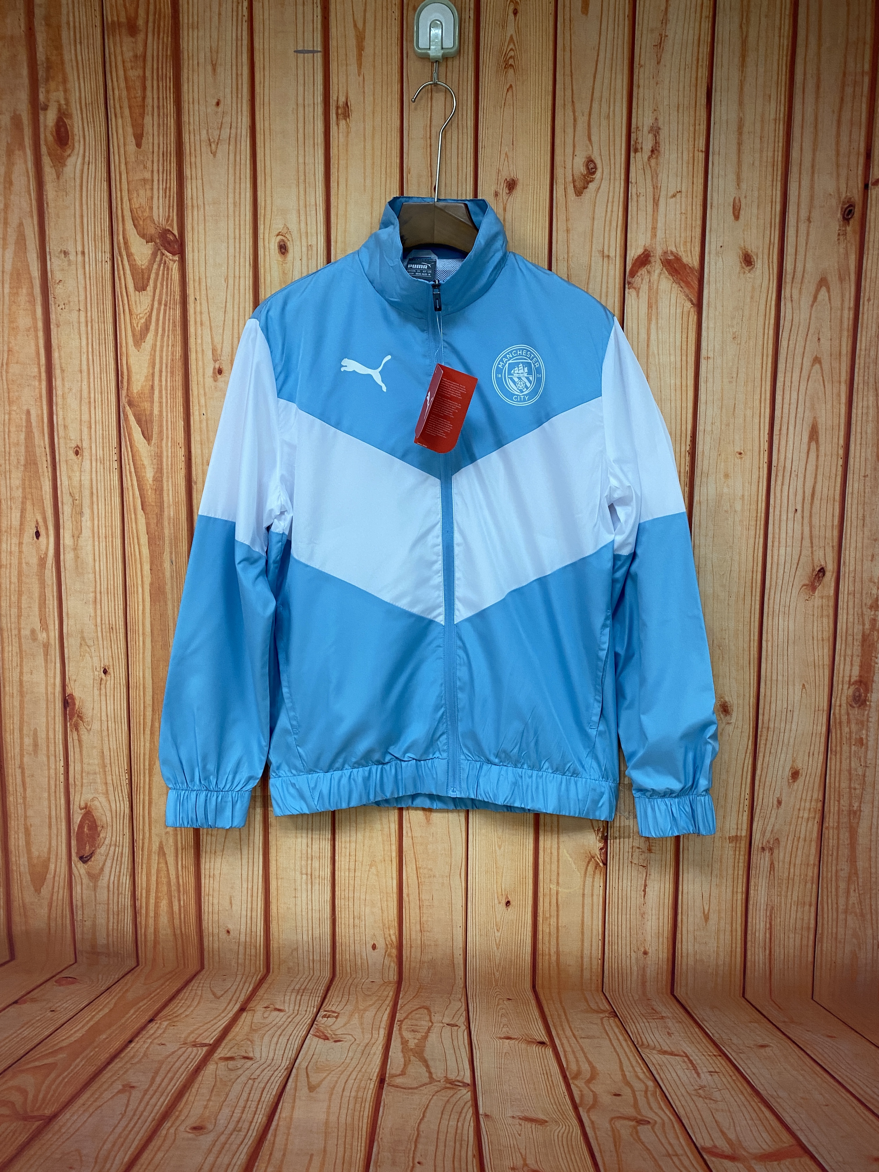 Manchester City 21/22 Windbreaker Blue and White