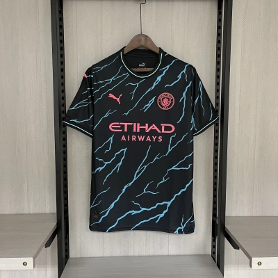 Manchester City 23/24 Fan Short Sleeve 2nd Away Jersey 01