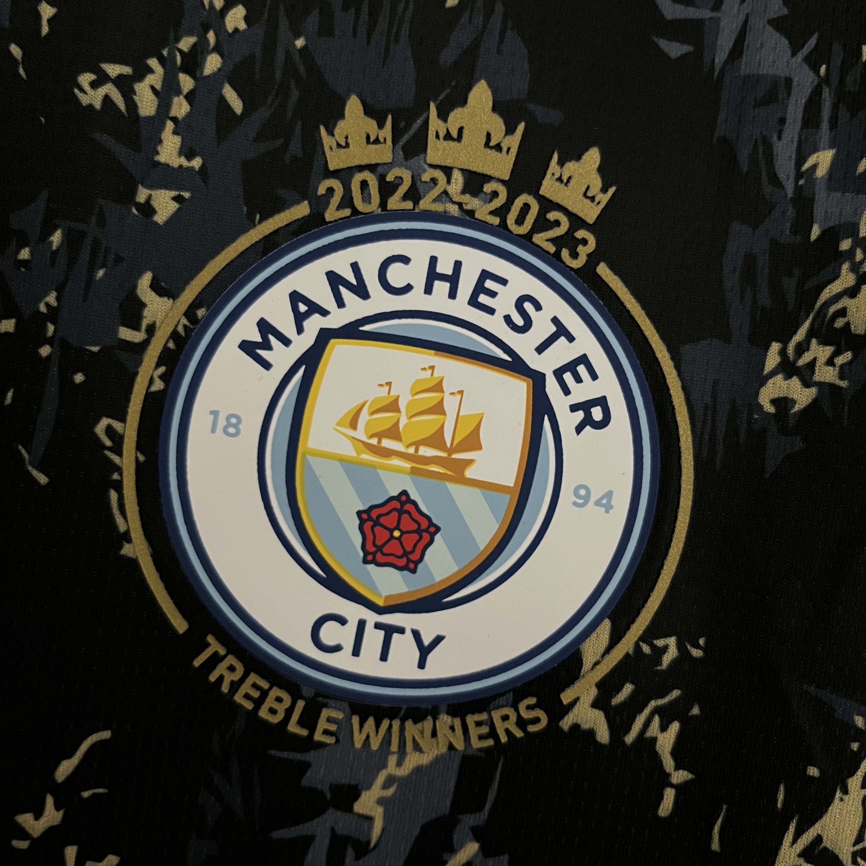 Manchester City 23/24 Fan Short Sleeve Black Gold Special Edition Jersey