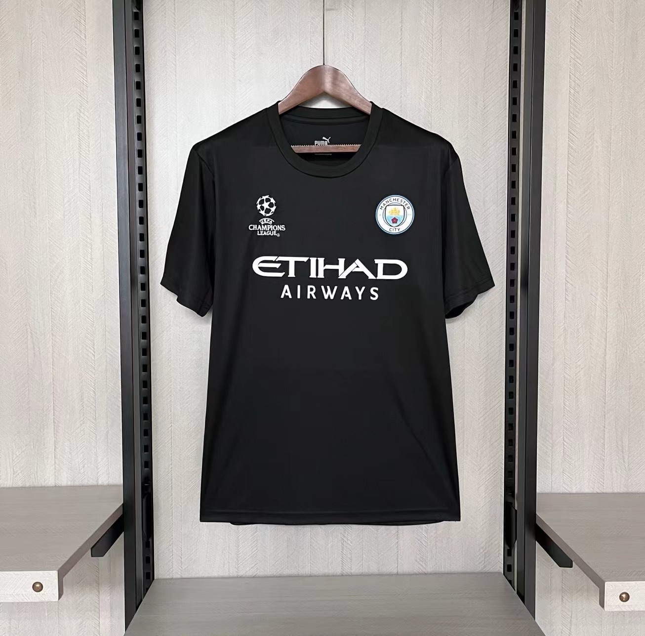 Manchester City 23/24 Fan Short Sleeve Black Jersey