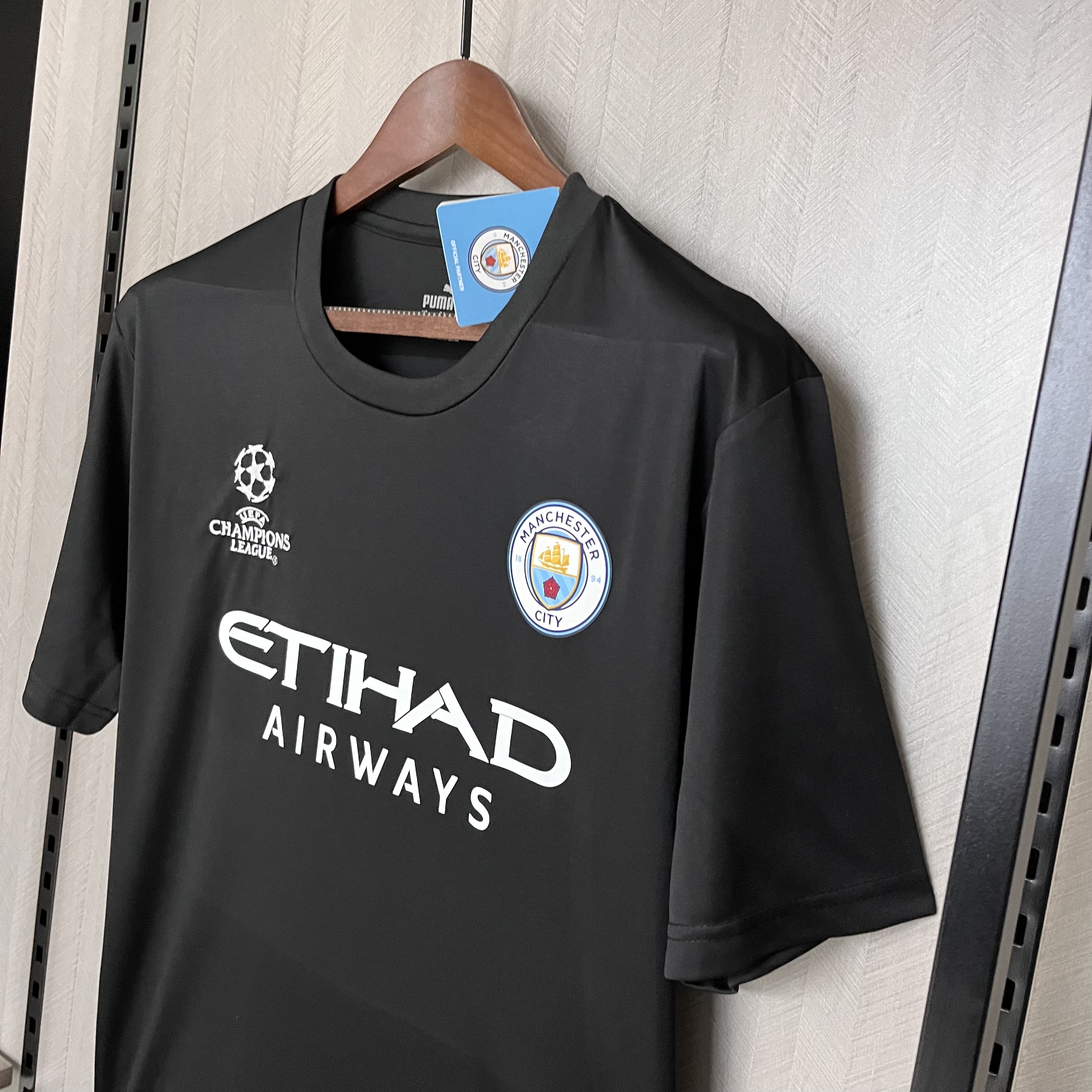 Manchester City 23/24 Fan Short Sleeve Black Jersey