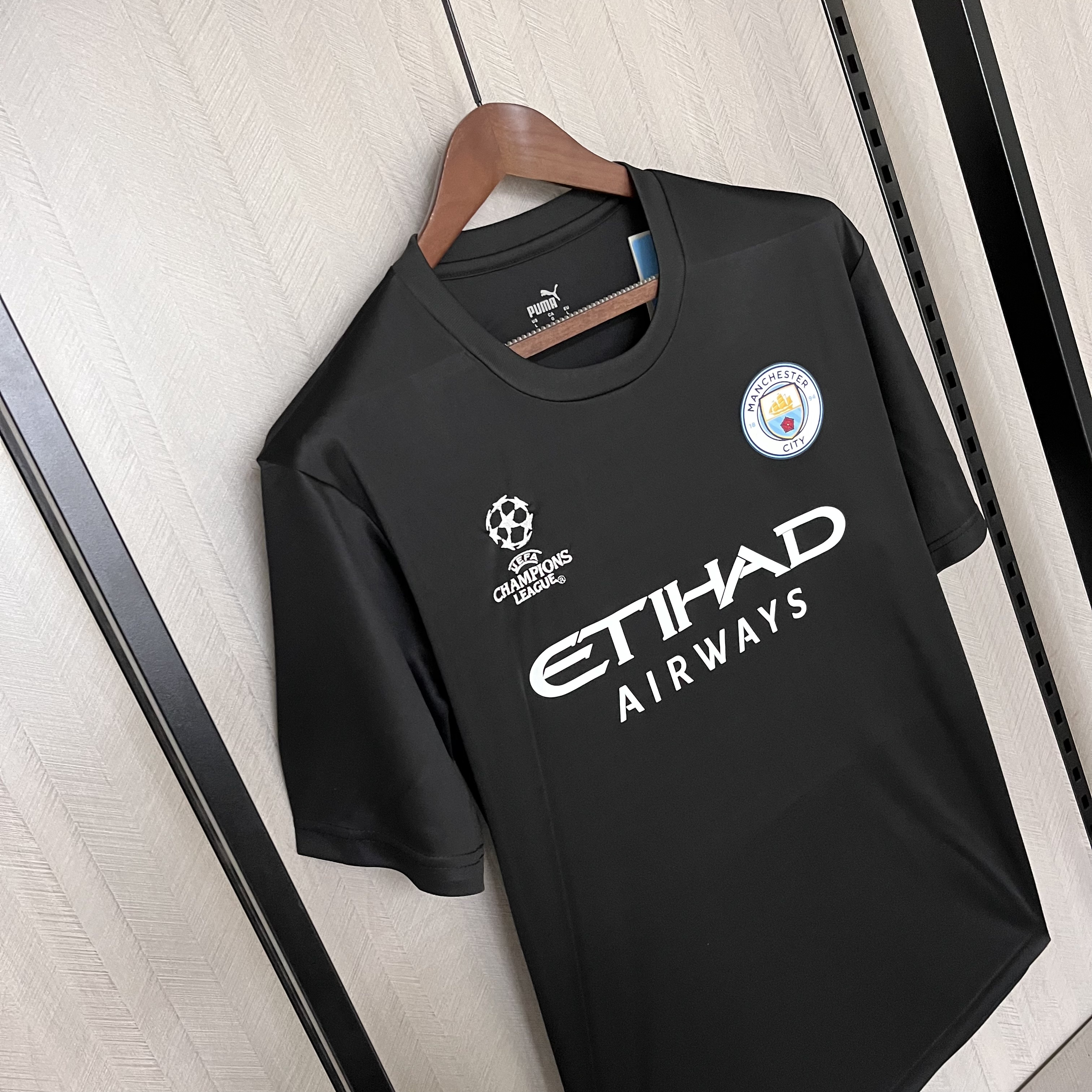 Manchester City 23/24 Fan Short Sleeve Black Jersey