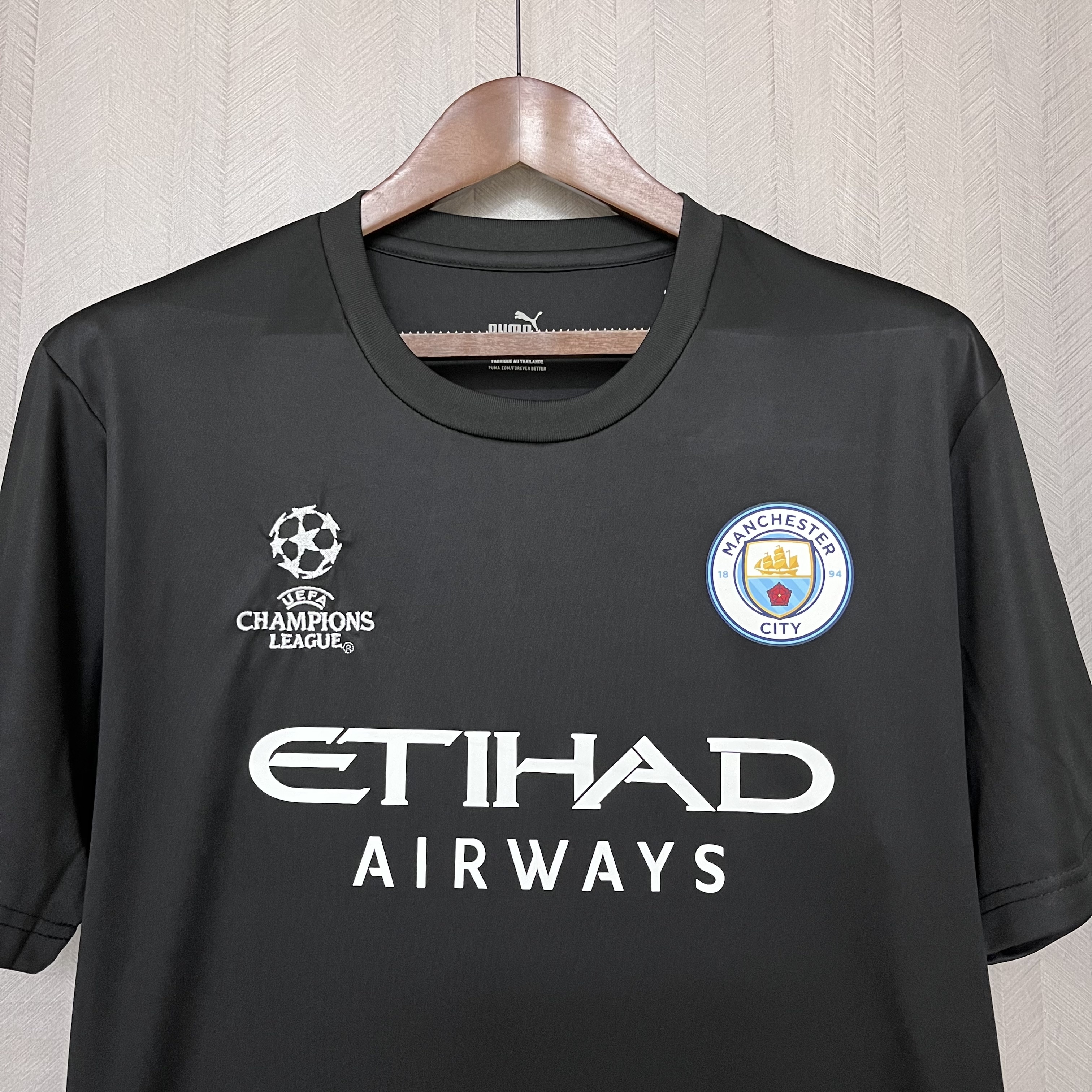 Manchester City 23/24 Fan Short Sleeve Black Jersey