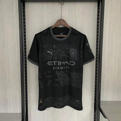 Manchester City 23/24 Fan Short Sleeve Special Edition Black Jersey 01