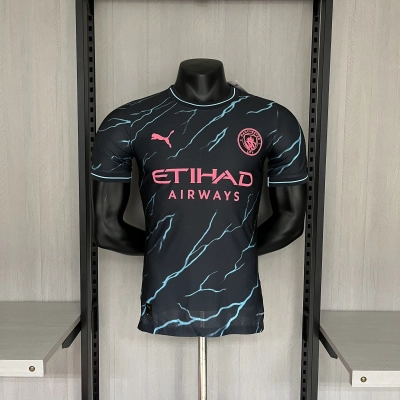 Manchester City 23/24 Player Short Sleeve 2nd Away Jersey 01