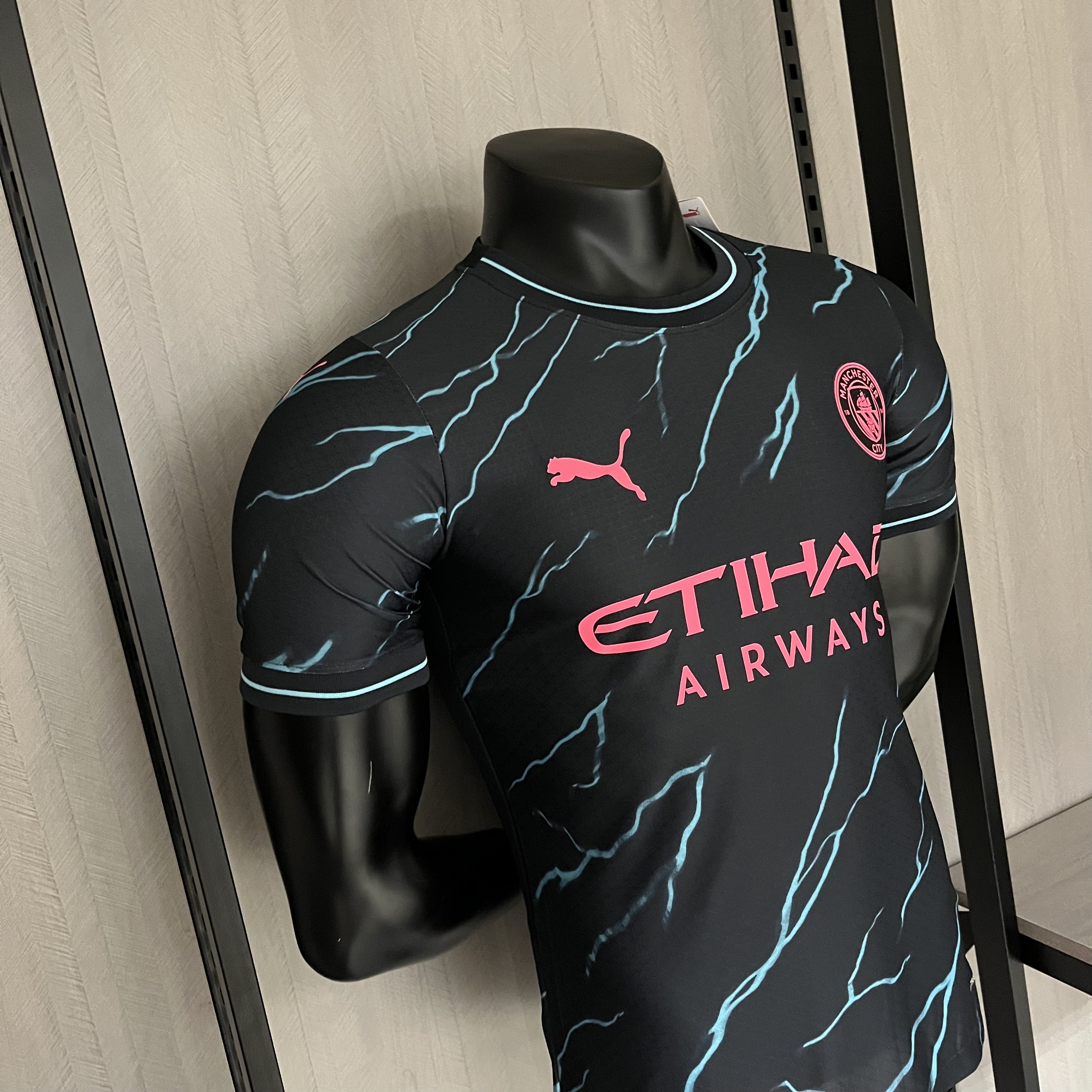 Manchester City 23/24 Player Short Sleeve 2nd Away Jersey