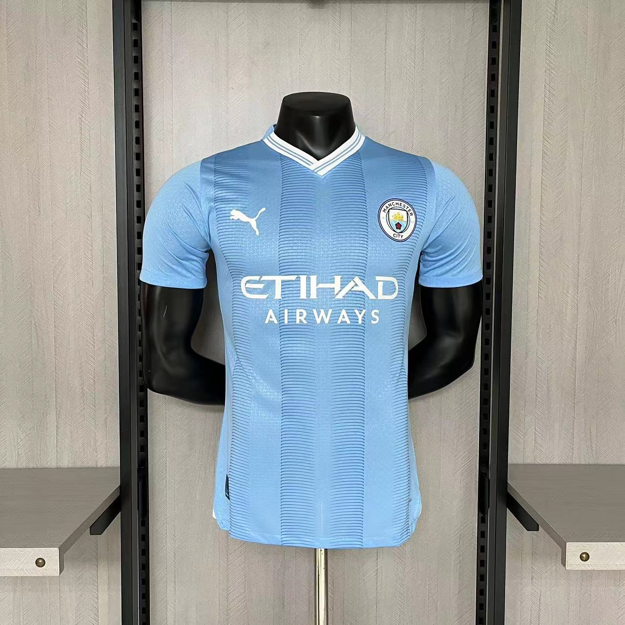 Manchester City 23/24 Player Short Sleeve Home Jersey
