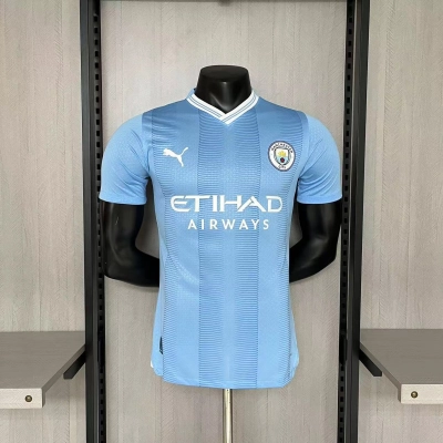 Manchester City 23/24 Player Short Sleeve Home Jersey 01