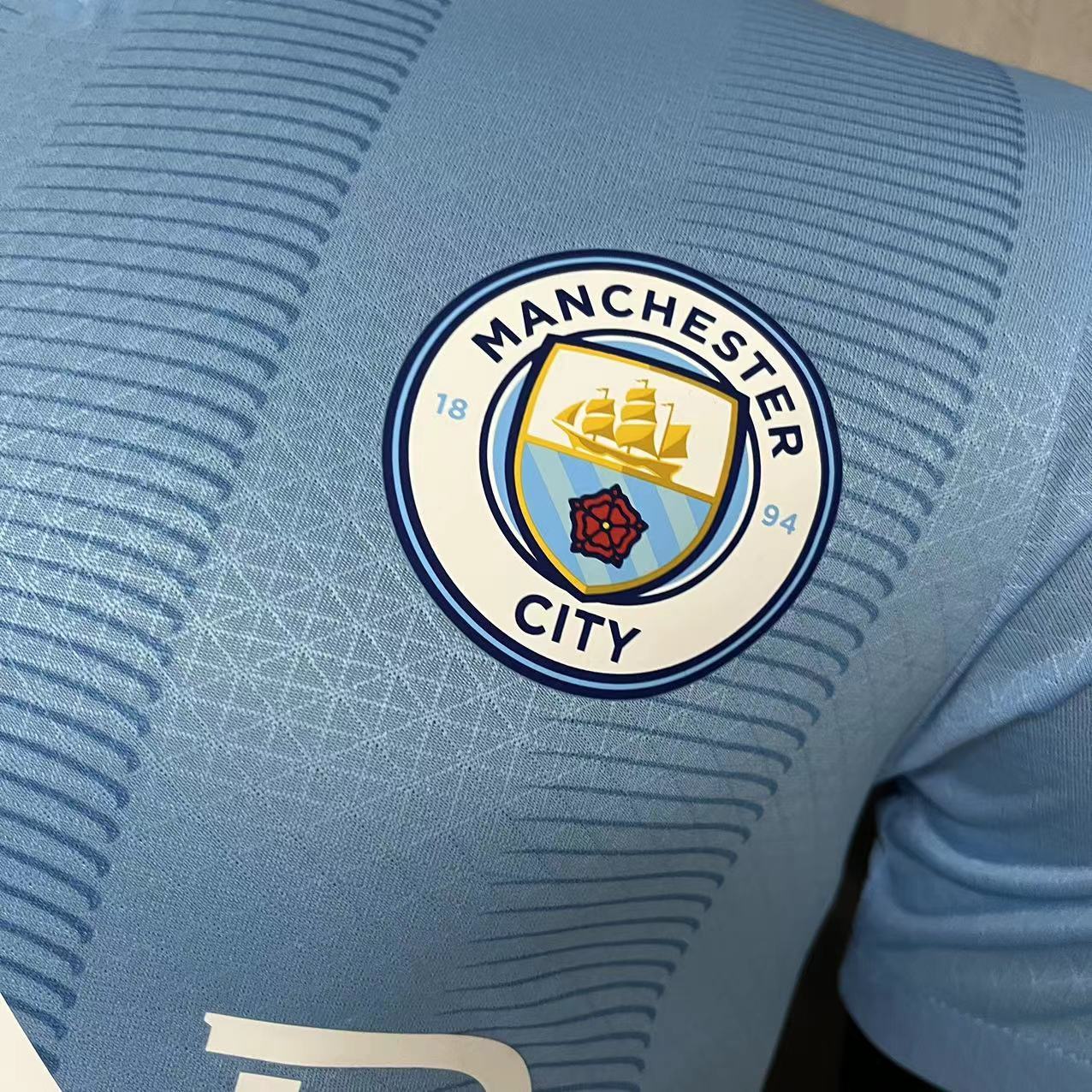 Manchester City 23/24 Player Short Sleeve Home Jersey