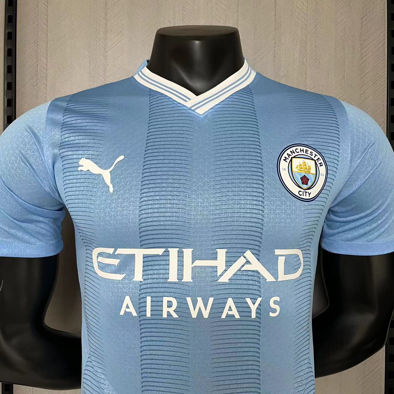 Manchester City 23/24 Player Short Sleeve Home Jersey