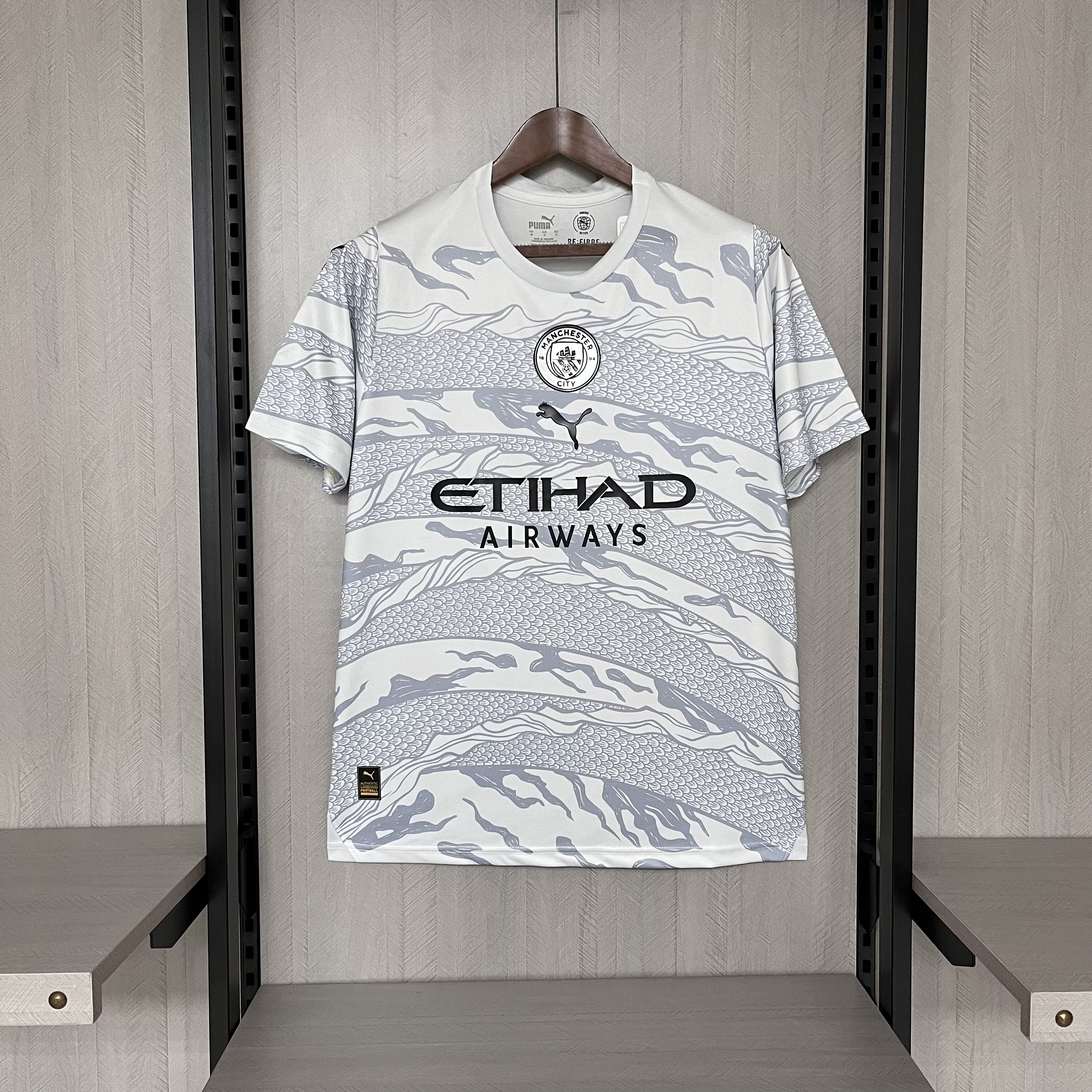 Manchester City 24/25 Fan Short Sleeve Year of the Dragon Special Edition Off-White Jersey