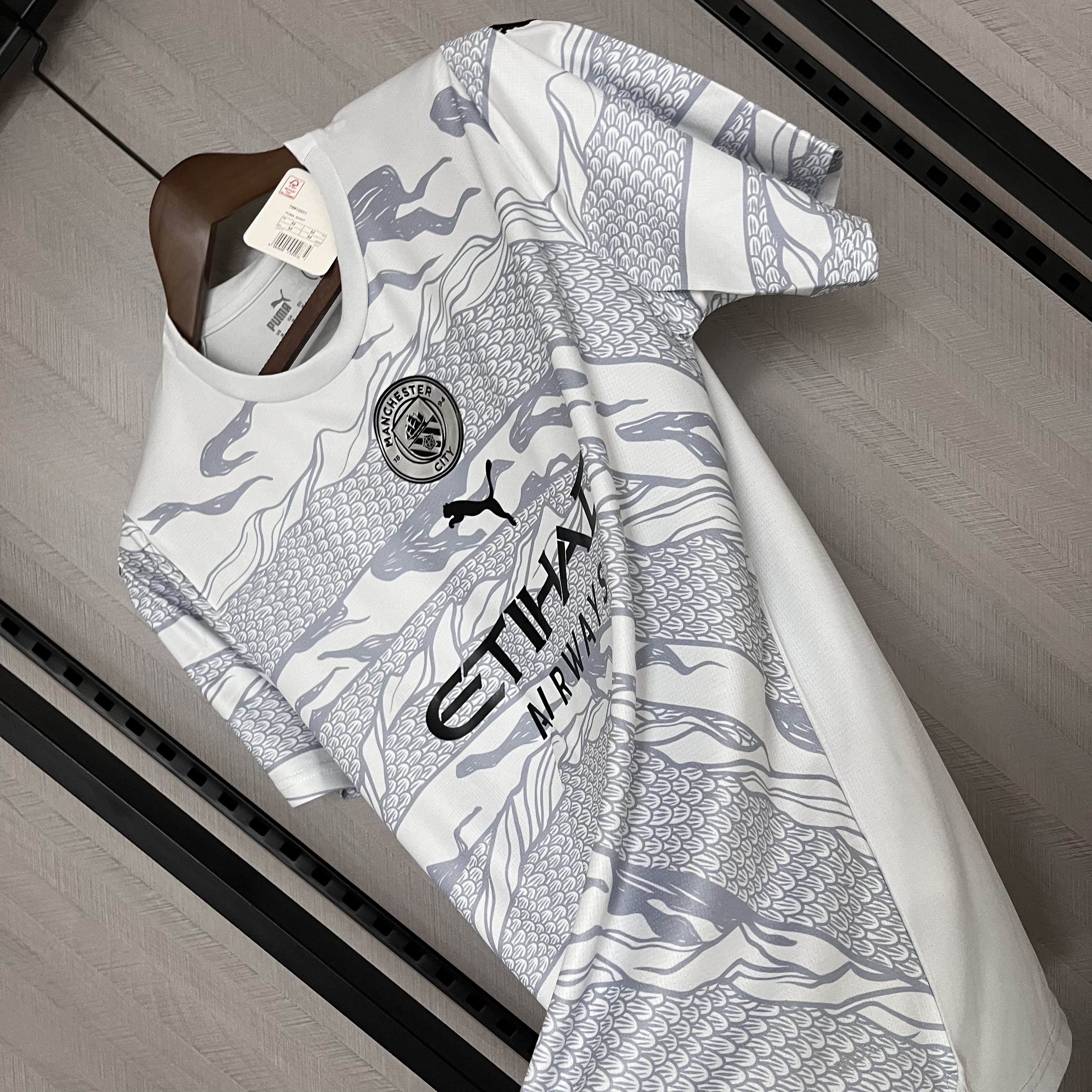 Manchester City 24/25 Fan Short Sleeve Year of the Dragon Special Edition Off-White Jersey