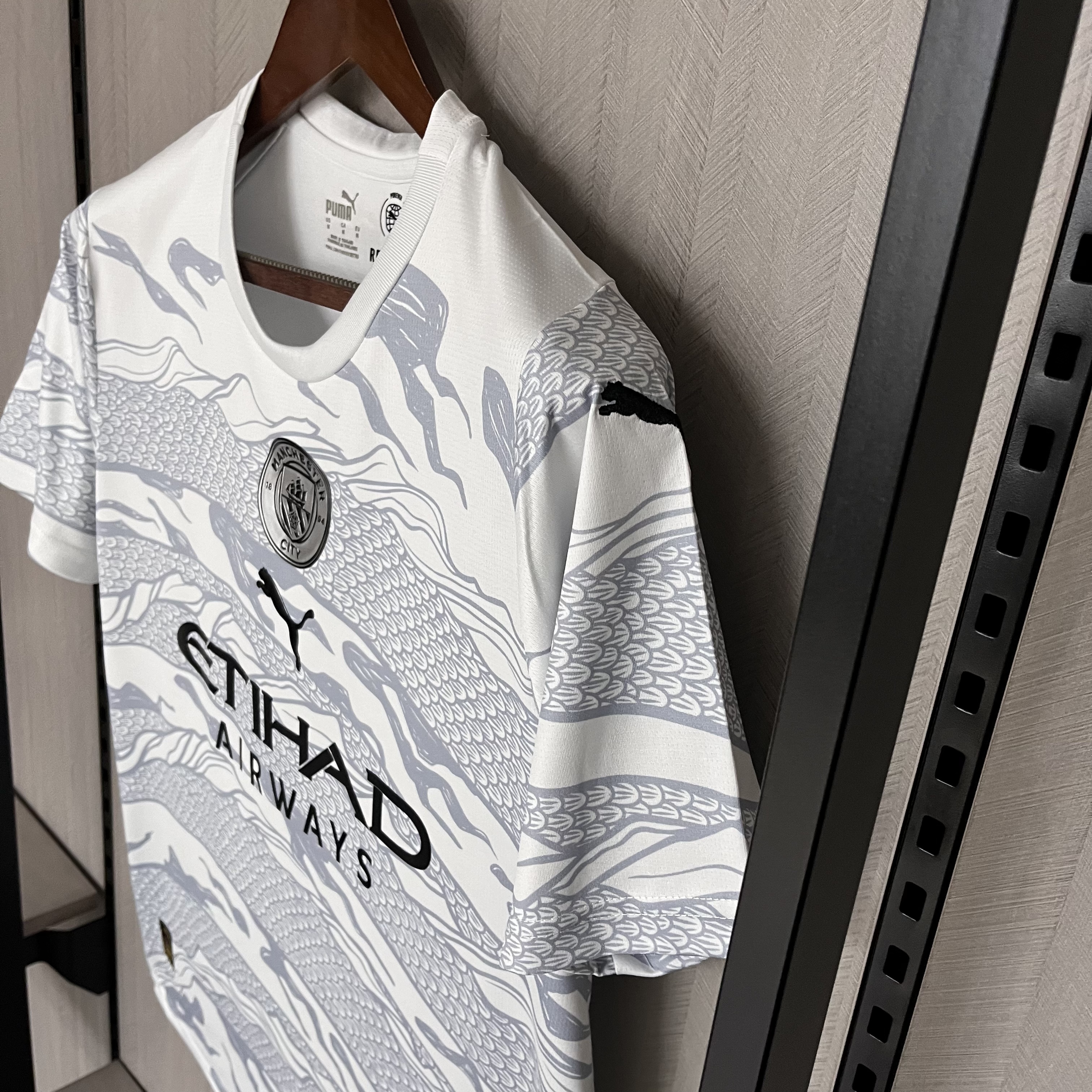 Manchester City 24/25 Fan Short Sleeve Year of the Dragon Special Edition Off-White Jersey