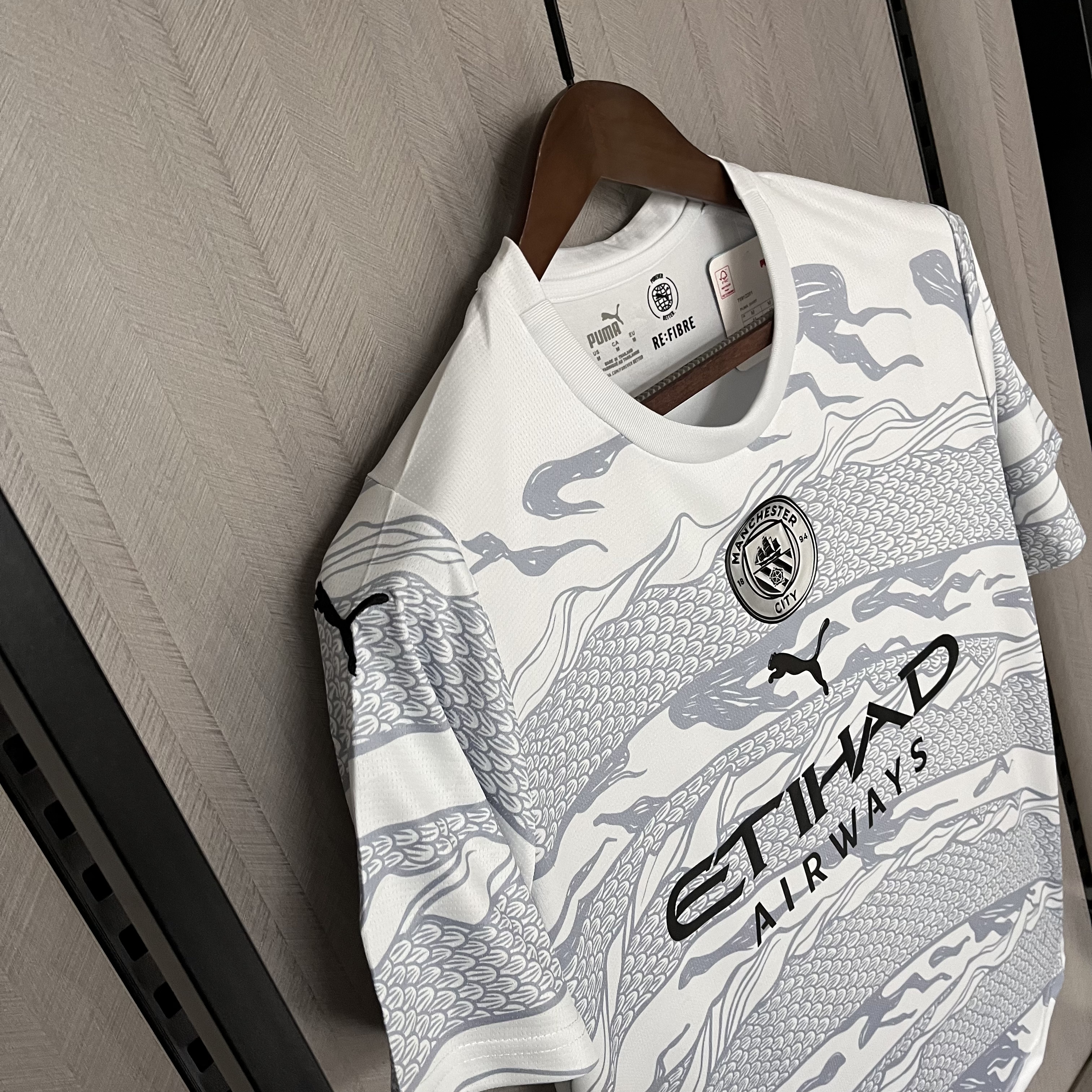 Manchester City 24/25 Fan Short Sleeve Year of the Dragon Special Edition Off-White Jersey